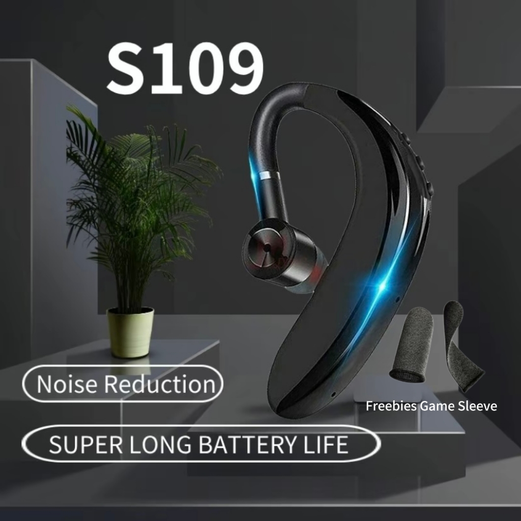 [S109 Bluetooth 5.0 Fone De Ouvido Sem Fio Para Motoristas Comerciais Pendurar Esporte HD Stereo