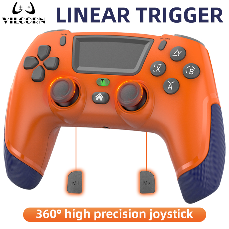 Para PS4 Pro Jogos Finos Joystick Bluetooth Controlador Vibração Sem Fio 6 Eixos Joypad Sony/Switch/Steam/Andriod