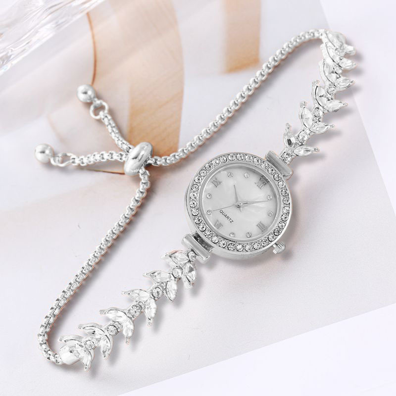Moda Sereia Design Diamantes Brilhantes Senhoras Relógios De Pulso Pulseira De Femininos — imagem 2 de 2
