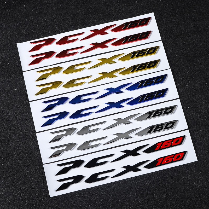 1 par de adesivos 3D de ABS rígido para HONDA PCX 160 para motocicleta scooter da HONDA