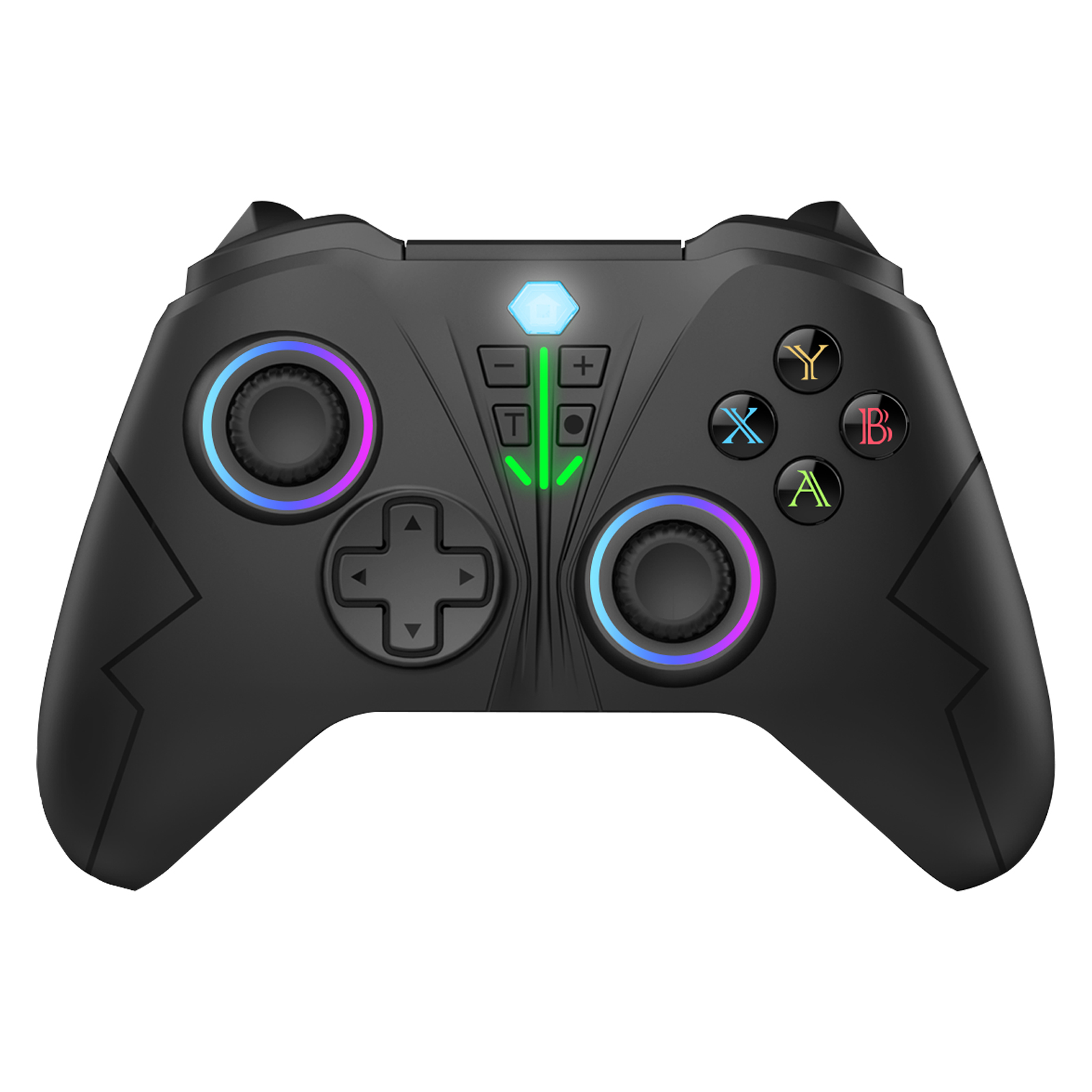 Controlador RGB Colorido Bluetooth para Xbox Series X/S/One/PS3/PC Win 10 com Suporte a Backbutton e Macro