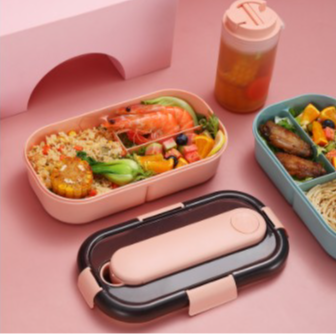 Material De Aço Inoxidável Caixa De Almoço Com Fivela Quadrada Escola Bento Kids Food Container