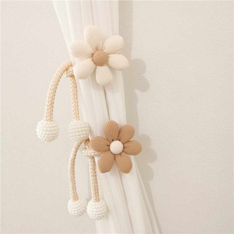 Fecho De Pérola Flor Tieback Cortina Clip Kids Room Porta Cortinas Pendurados Costas Acess...