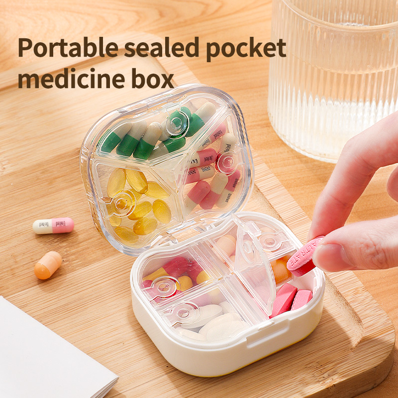 Caixa de Remédios de Viagem Mini, Caixa de Remédios à Prova de Ar, Contêiner Portátil para Medicamentos Diários, Pequena