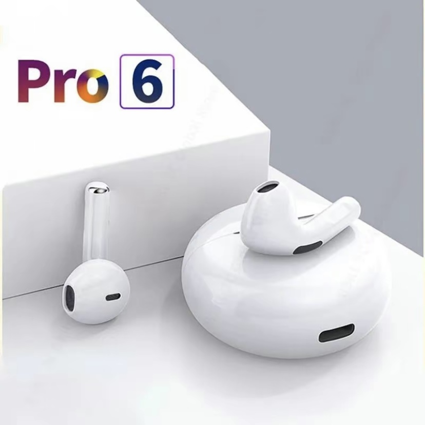 Pro6 Fones De Ouvido TWS Bluetooth Som Estéreo Para Chamadas HD Sem Fio À Prova Dwireless Água Com Microfone Grande Capa