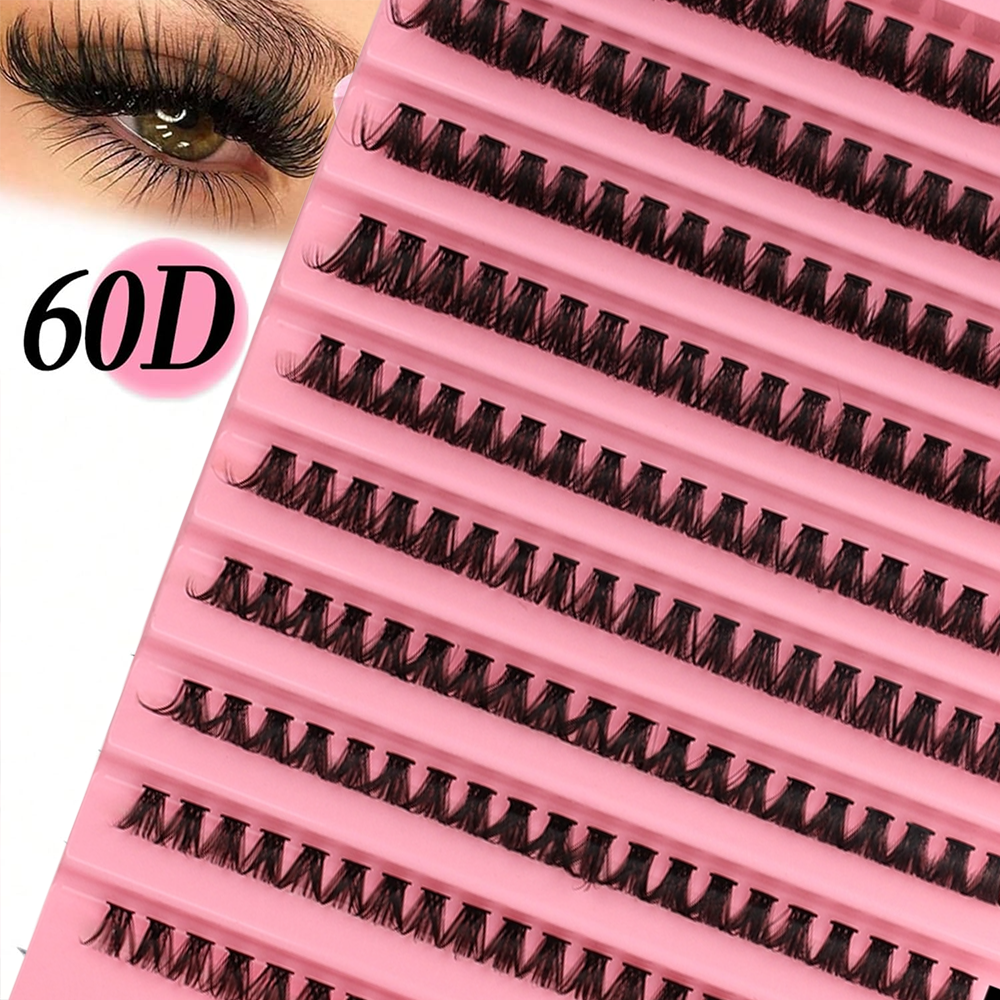 Conjunto De Cílios Postiços Segmental | Conjuntos De Volume Natural 200 Unidades/60D Faça Você Mesmo Em Casa