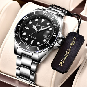 Newmsnr Relógio Casual De Negócios Masculino Suporte Função Luminosa Novo De Banda De Aço À Prova Dwaterproof Água Quart