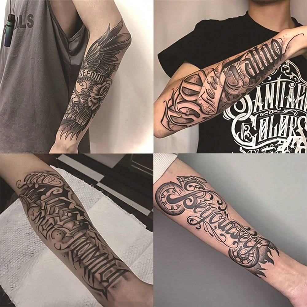 Tatuagem De Suco Ervas Semipermanente À Prova D'água Sem Reflexo Personalidade De Braço Pequeno Masculino De Longa Duração