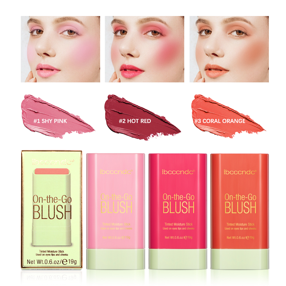 Blush Multifuncional Em Bastão , À Prova D'água , Longa Duração , Fácil Cor , Umidade Delicada , Sem Remoção , Rosa