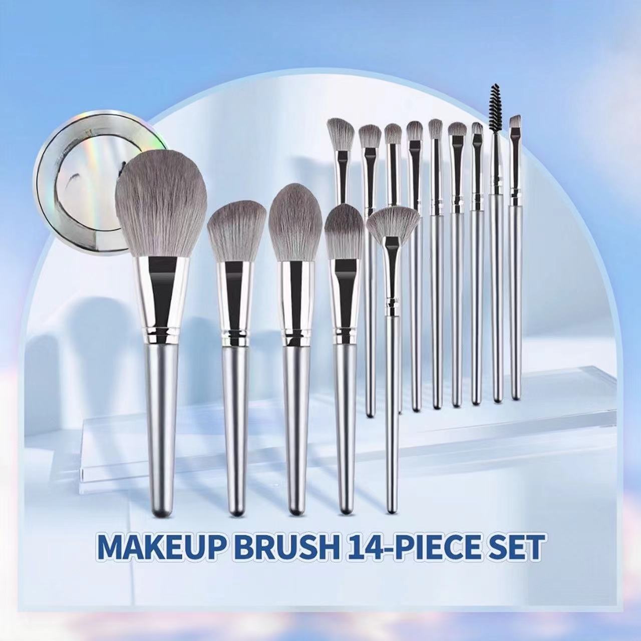 14 Primeiro Veja Pincéis de Maquiagem Maquiagem Artista Iniciantes Use Pó Solto Blush Eyeshadow Eyelash Brush Set