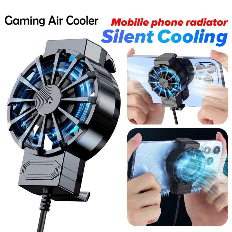 Portátil Mini Universal Telefones Celulares Turbo Furacão Ventilador De Refrigeração Radiador X16 Para PUBG Jogo Cooler 