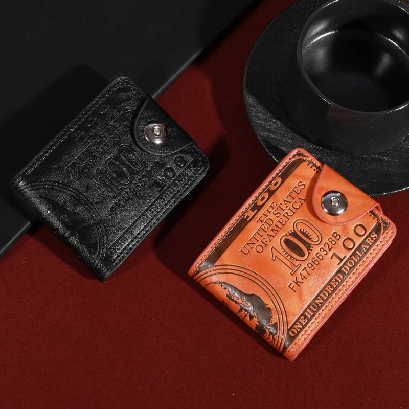 Carteira De Couro Masculina-Design De Conta De 100 Dólares Com Slot Para Cartão Fotográfico E Grande Capacidade em Oferta na Shopee