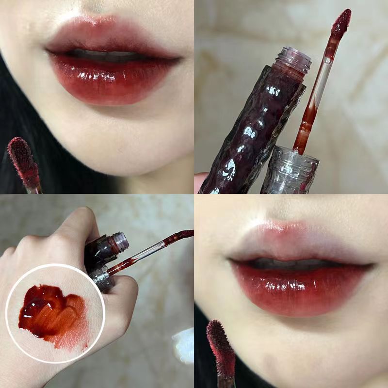 Nova HERORANGE~ Batom Líquido Espelhado Glacier com longa duração, hidratação, resistente a transferências, efeito