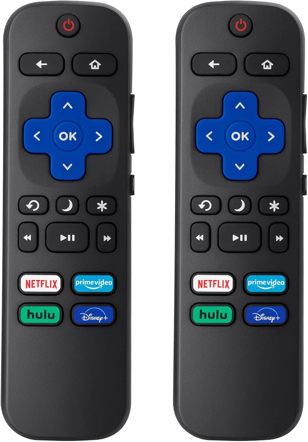 (Pacote 2) Substituto de Controle Remoto Compatível TVs Roku, TCL Roku/Hisense Roku/Onn Roku (não