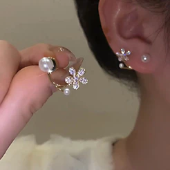 Elegante Francês High-End Temperamento Brincos Luz Luxo Hipoalergênico Para Mulher