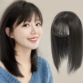 Mulheres Cabelo Topper Francês Ar Franja Invisível Natural Peruca Para Fino Cobertura De …