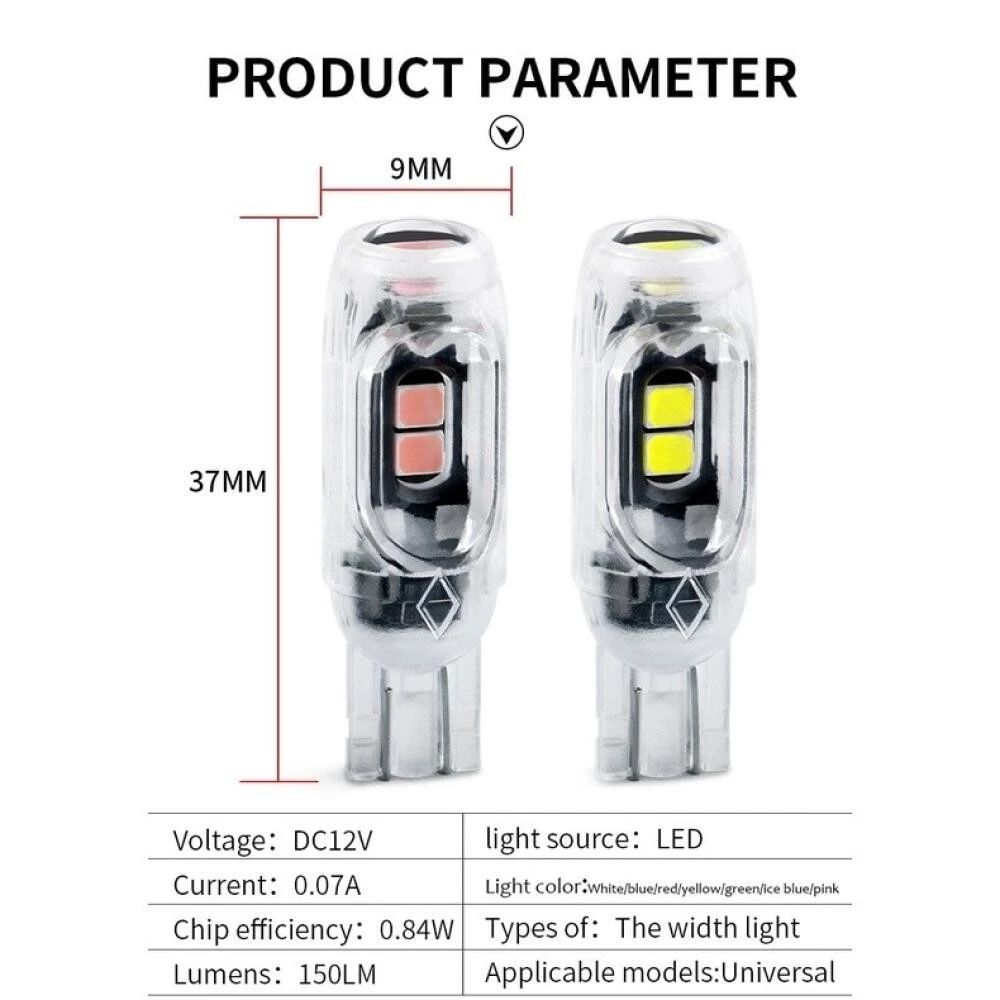 4 Pcs T10 2835 5SMD W5W LED Flash Strobe Bulbs-194 WY5W Interior Estacionamento Placa De Licença Luz De Sinal De Leitura