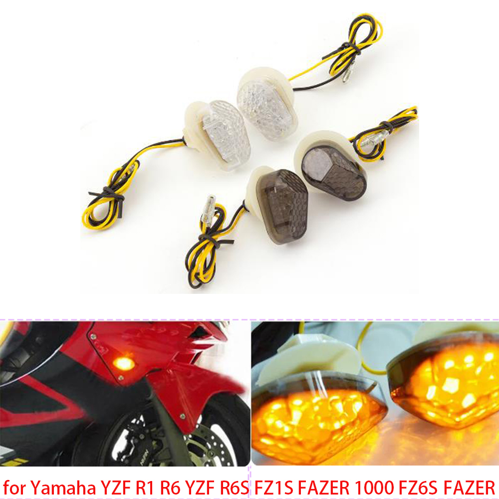 Montagem Embutida De Sinal De Motocicleta Led Luz Indicadora De Lâmpada De Mudança De Direção Para Yamaha YZF R1 R6 R6S em Oferta na Shopee