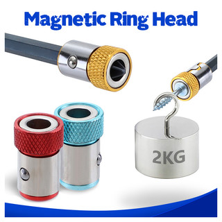 1PC/3 Pçs 6.35mm Chave De Fenda Anel Magnético Cabeça S2 Liga Elétrica Bit Anti-skid Hex …