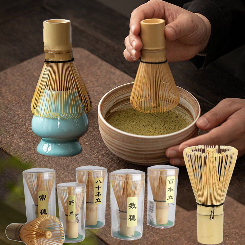 100 Prong Batedeira de Bambu para Matcha, Cerimônia do Chá, Cozinha e Café