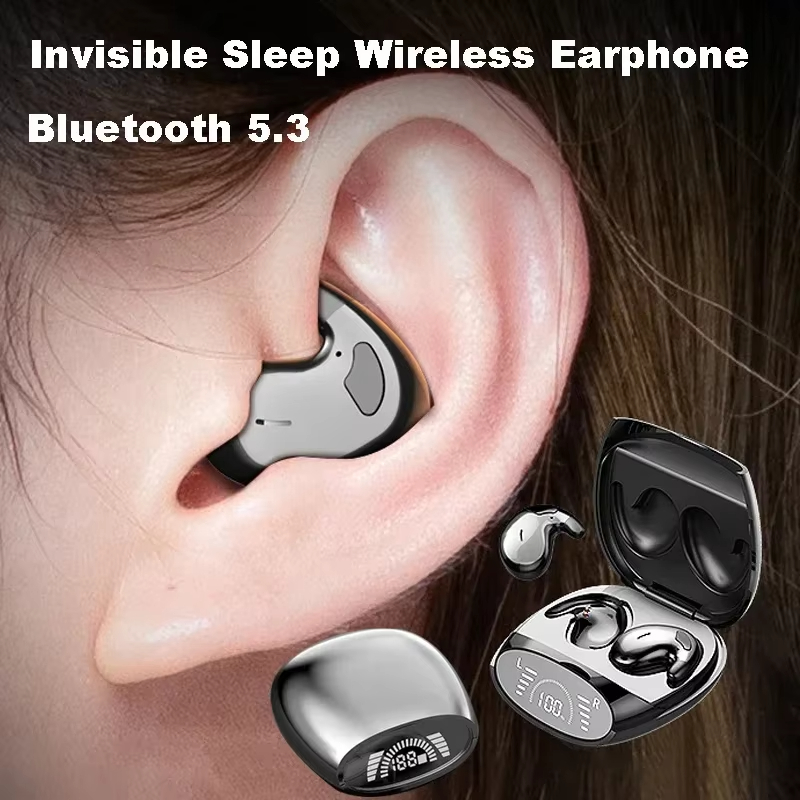 Fone de Ouvido Sem Fio Invisível Dormir Tws Bluetooth Fones Ocultos À Prova D'água Cancelamento de Ruído Esport — R$ 51,48 em Shopee, 37% OFF