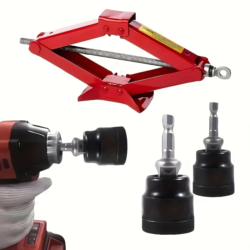 Soquete Jack Para Carro , Adaptador De Broca Elétrica , De Pneu De Elevação Rápida , Ferramenta De Veículo Reparo De Est