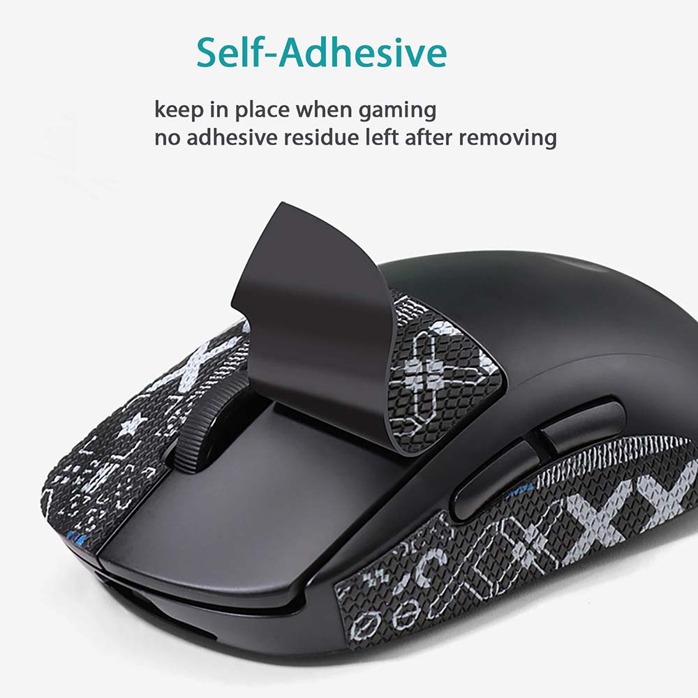Novos adesivos de empunhadura para mouse Logitech GPW Gen 2, antiderrapantes e absorventes de suor, película protetora
