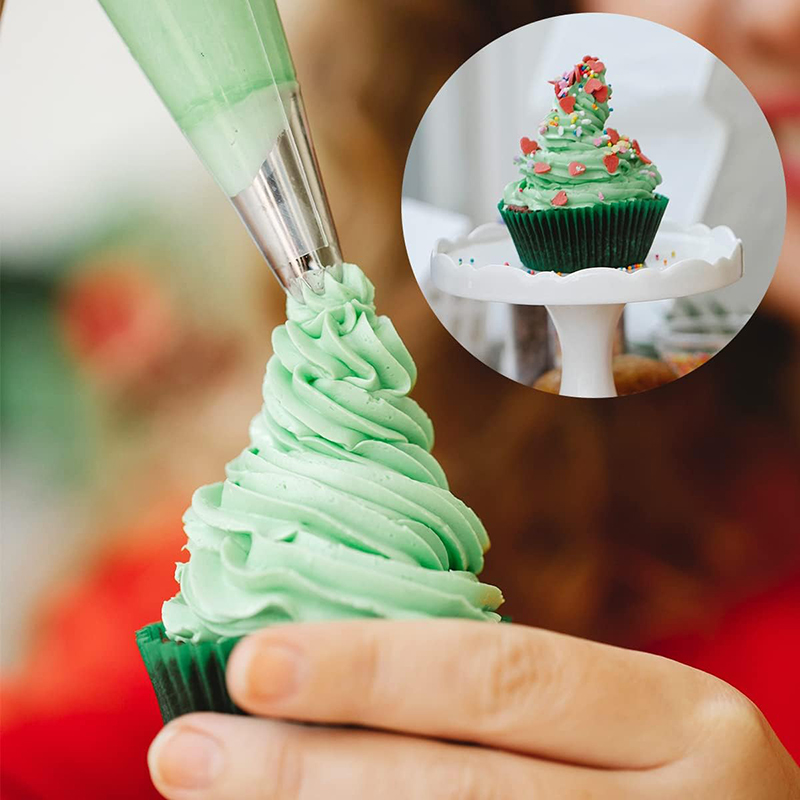 Conjunto de 32 bicos de decoração para bolos, ferramentas de decoração com bicos de aço inoxidável para confeitar doces
