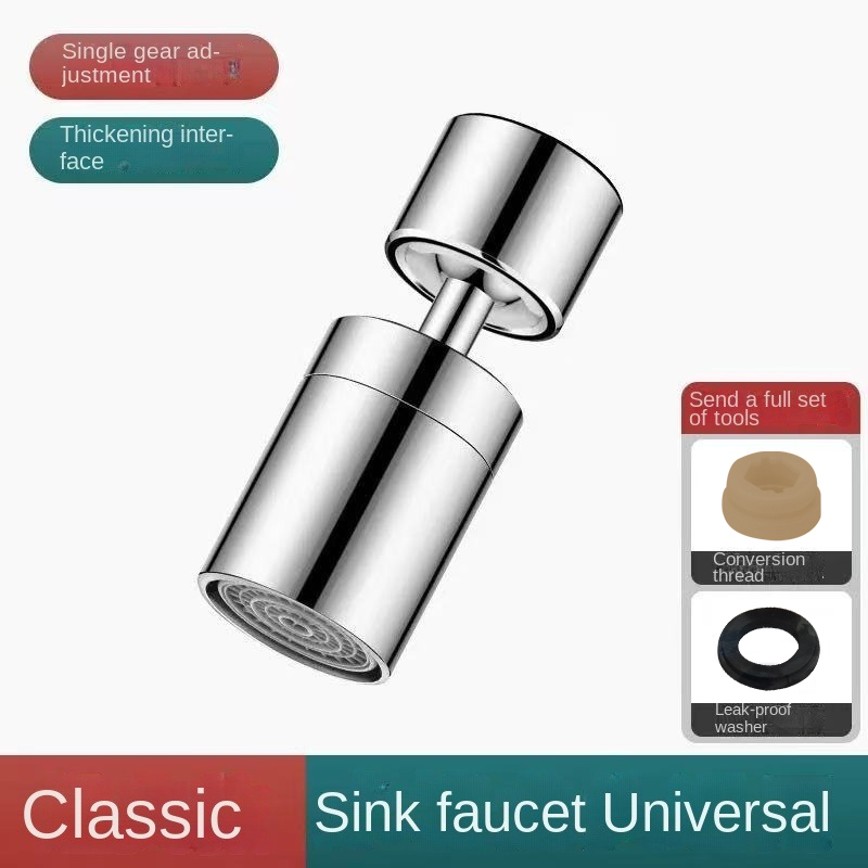 Novo Bico de Água Rotativo – Aerador de Torneira Aumentador Universal com Protetor de Respingo para Cozinha
