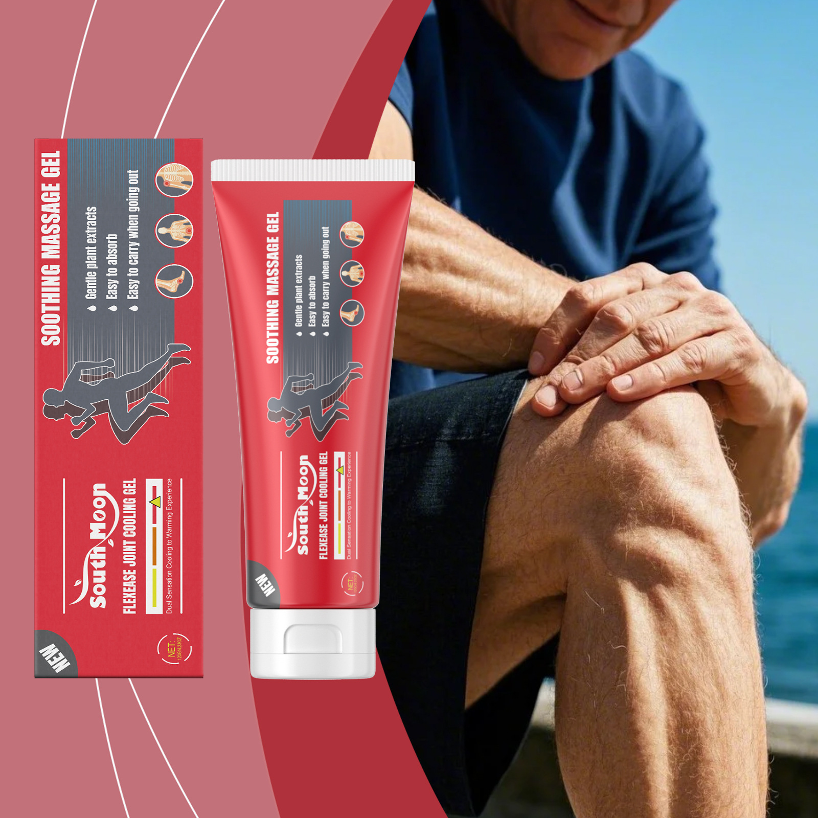 Gel Suavizante 120g Para Alívio Muscular Nos Joelhos , Pescoço E Pés
