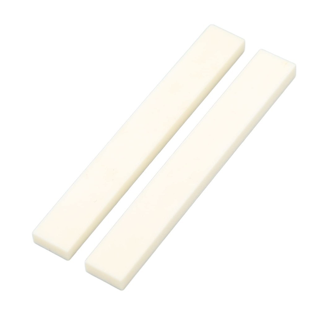Miwayer 2 Peças Selim de Ponte de Plástico Branco para Violão Acessório de Substituição para Instrumento Musical