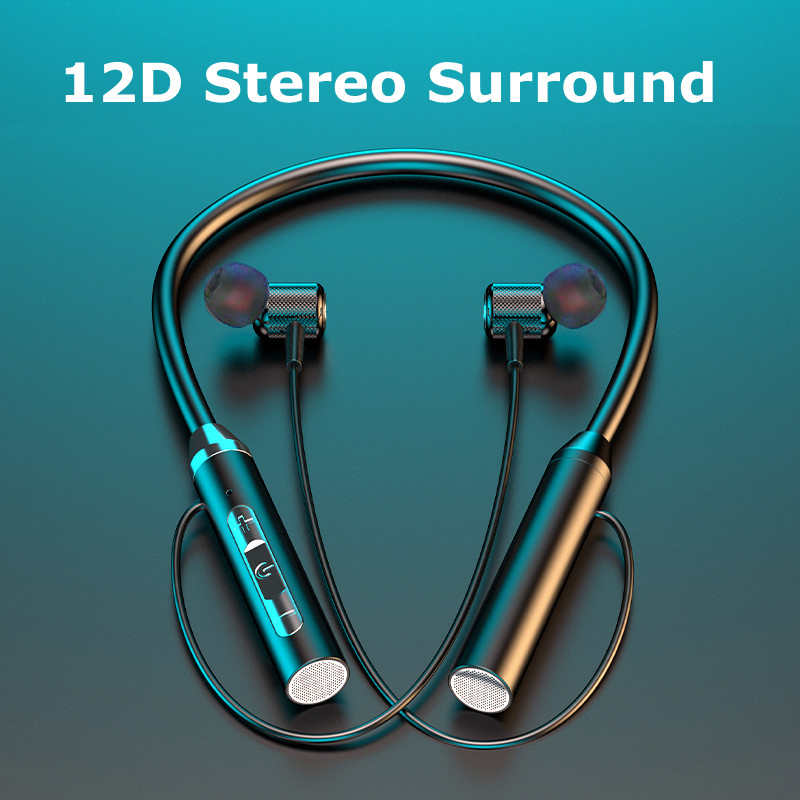  HQAi G01 Fone de Ouvido Bluetooth Pendurado no Pescoço Intra-auriculares Fone de Ouvido Bluetooth 5.0 Sem Fio HiFi