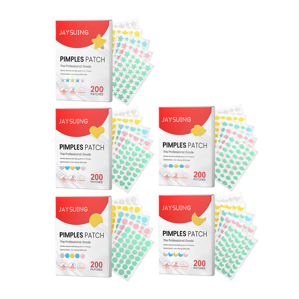 CHIBEL 200pcs Star Pimple Patch Acne Colorida Remoção De Invisível Adesivos Para Cuidados Com A Pele Maquiagem De Beleza Facial