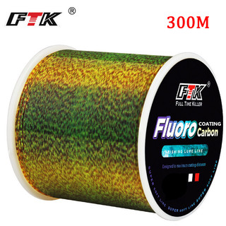 FTK 300M Revestimento De Fluorcarbono Monofilamento De Fibra De Carbono Linha Líder Pesca…