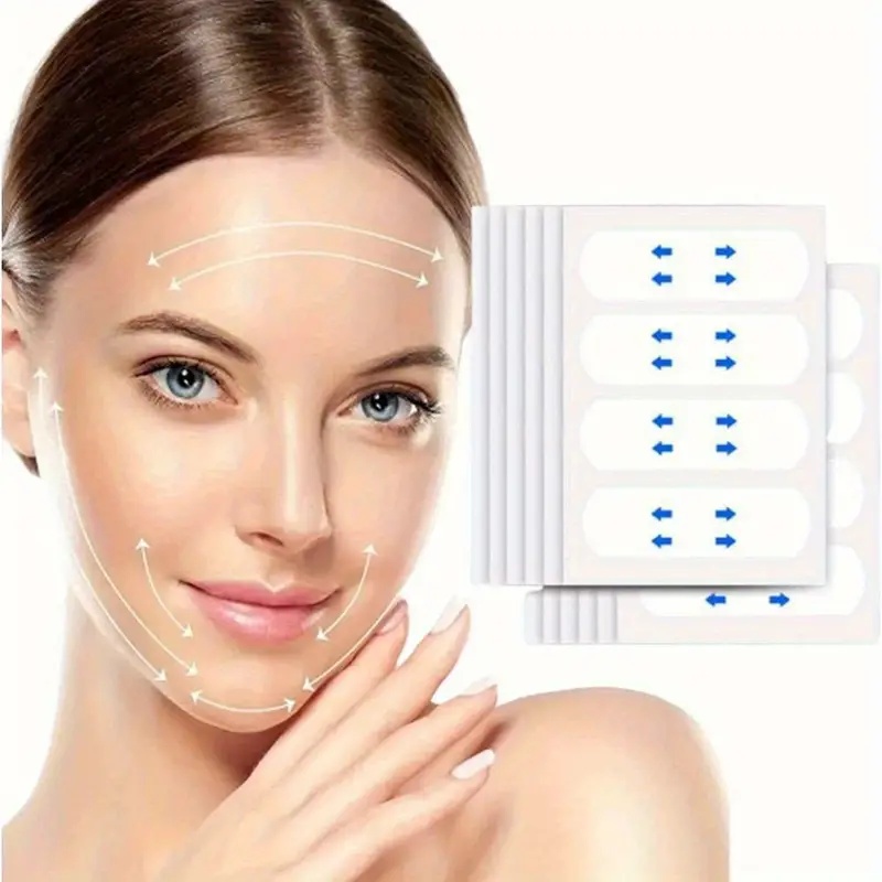 Fita Invisível Para Lifting Facial 120 Unidades-Adesivos Transparentes Linha V Instantânea E Redução De Queixo Duplo