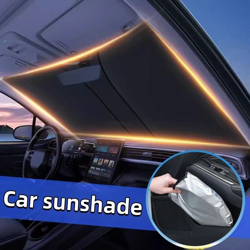 Protetor Solar para Carro, Protetor de Para-brisa Frontais Dobrável, Isolamento Térmico e Proteção Contra Os raios