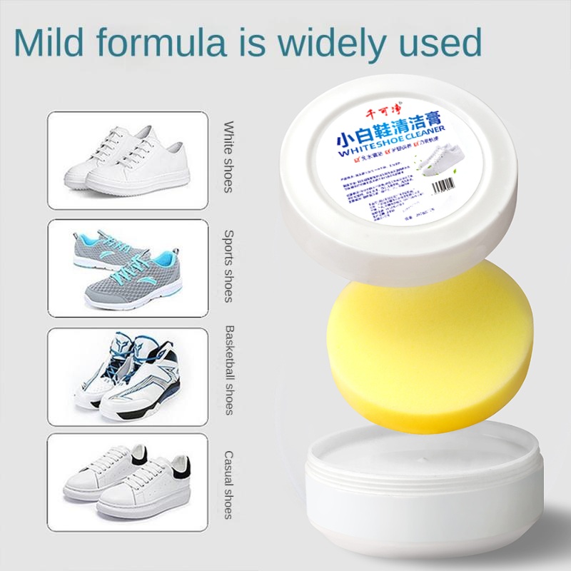 Creme De Limpeza De Sapatos Brancos 120G/240G-Removedor Versátil De Manchas E Solução De Clareamento Com Esponja Para To