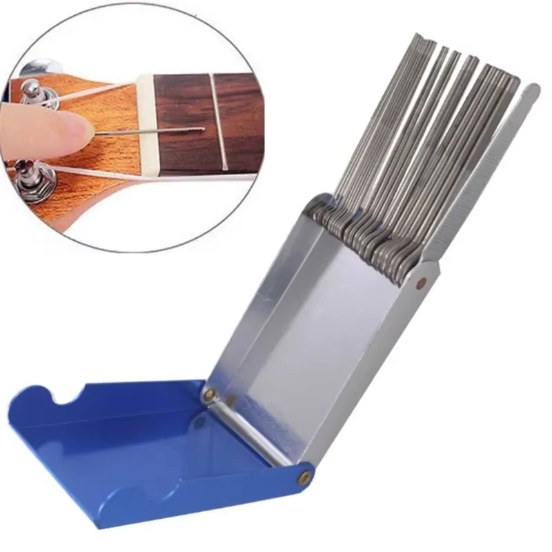  Conjunto de Lima para Guitarra Miwayer, Kit de Lima para Ranhurar DIY, Ferramenta Luthier de Dupla Borda de Corte