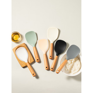 Colher de Sopa de Silicone Premium para Arroz, Mingau, Molho e Óleo, Utensílios de Cozinha