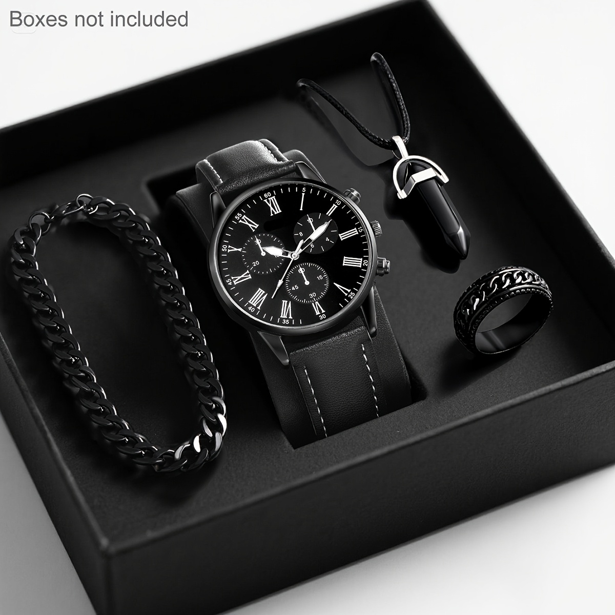 Moda Pulseira De Couro Masculino Relógios De Quartzo Conjunto Homem Relógio De Pulso Casua...