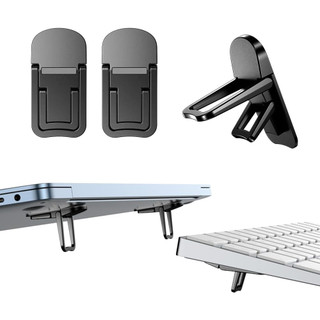 Suporte Para Laptop 2 Peças Mini Dobrável Portátil Riser 2 Ângulo Ajustável Notebook Elevador De Teclado Mesa
