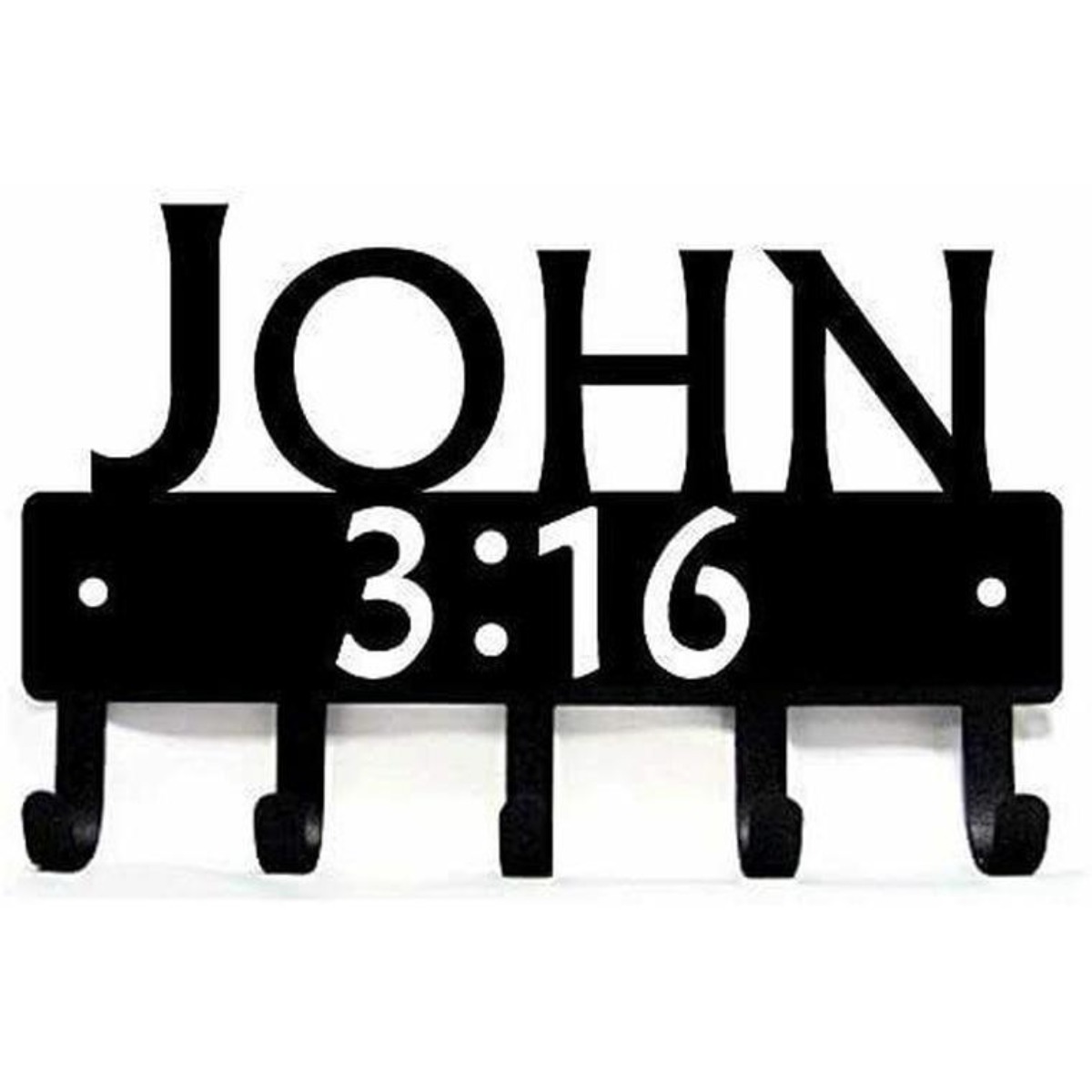 Porta-Chaves De Parede De Ferro Com John 3 : 16 Versículo Da Bíblia Decoração De Casa Cristã Para Chave Casaco Medalha D