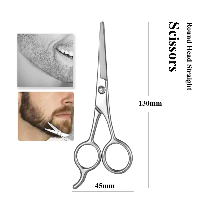 Tesouras de desbaste de aço inoxidável para corte de cabelo de barbeiro, tesouras retas para corte de cabelo normal e