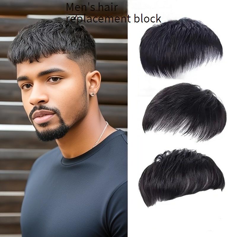 Topper Masculino para Cabelo Ralo, Touca Sintética Resistente ao Calor, Peruca Respirável com Aparência Natural para
