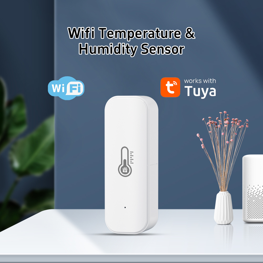 Tuya WiFi sensor de umidade temperatura sensor umidade interior alimentado por bateria aplicação monitoramento Alexa Goo