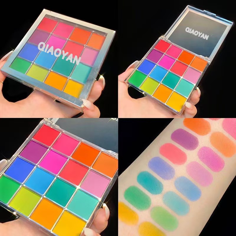 Nova Paleta De Sombras Fritas Com Ovo De Tomate Flor Fada De 16 Cores Peroladas , Foscas , Nuas E Coloridas Escolha Pres