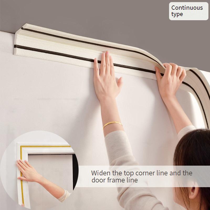 Adesivos De Rodapé À Prova D'água Autoadesivos Guarnição De Parede De Canto Convexo Côncavo 230 Cm x 14