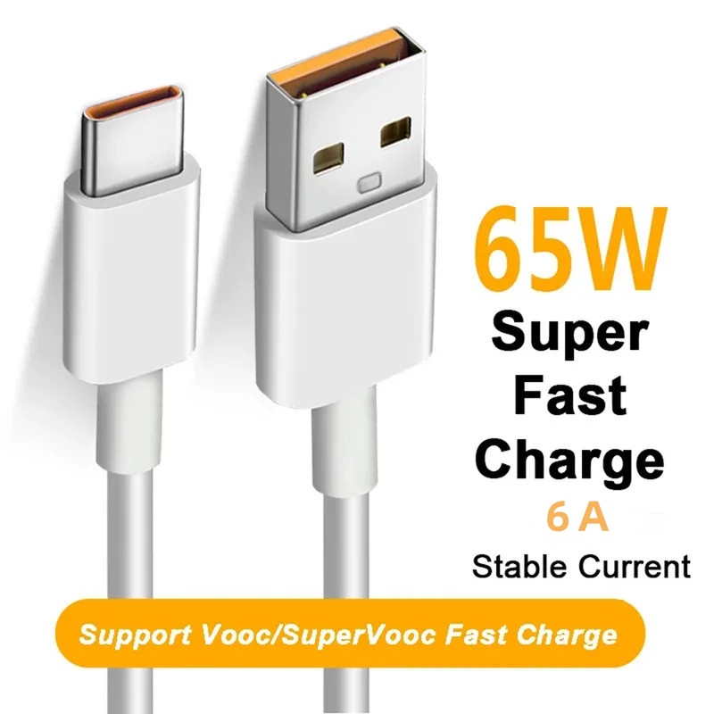 Cabo De Carga Super Rápida Usb Tipo C De 33 W 2M 6A Dardo Vooc