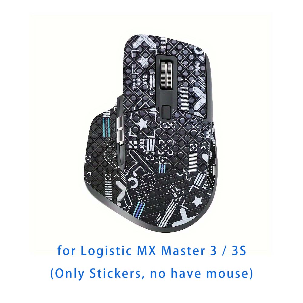 Novo Fita de Empunhadura para Mouse para Logitech Mx Master3 3s, Adesivo Skin de Lagarto, Antideslizante, Seca o Suor,