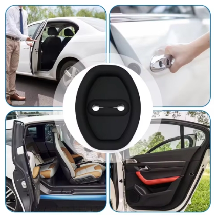 Novo 4 Pçs Almofada Silenciosa de Silicone Amortecedora Universal para Fecho de Porta de Carro – Acessórios Protetores